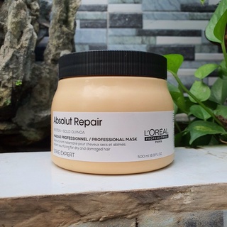 #l'oreal_pháp Dầu hấp Loreal Professionnel Paris Absolut Repair Golden Masque cao cấp dành cho tóc hư tổn 500ml