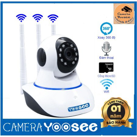 Camera xoay 360 wifi YooSee 3 Anten HD720P | BigBuy360 - bigbuy360.vn