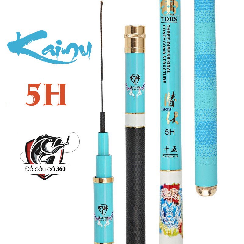 Cần Câu Đài Kaiwu 5H Cần Câu Tay Câu Đơn Carbon Cần Câu Cá Tặng Kèm Đọt Phụ