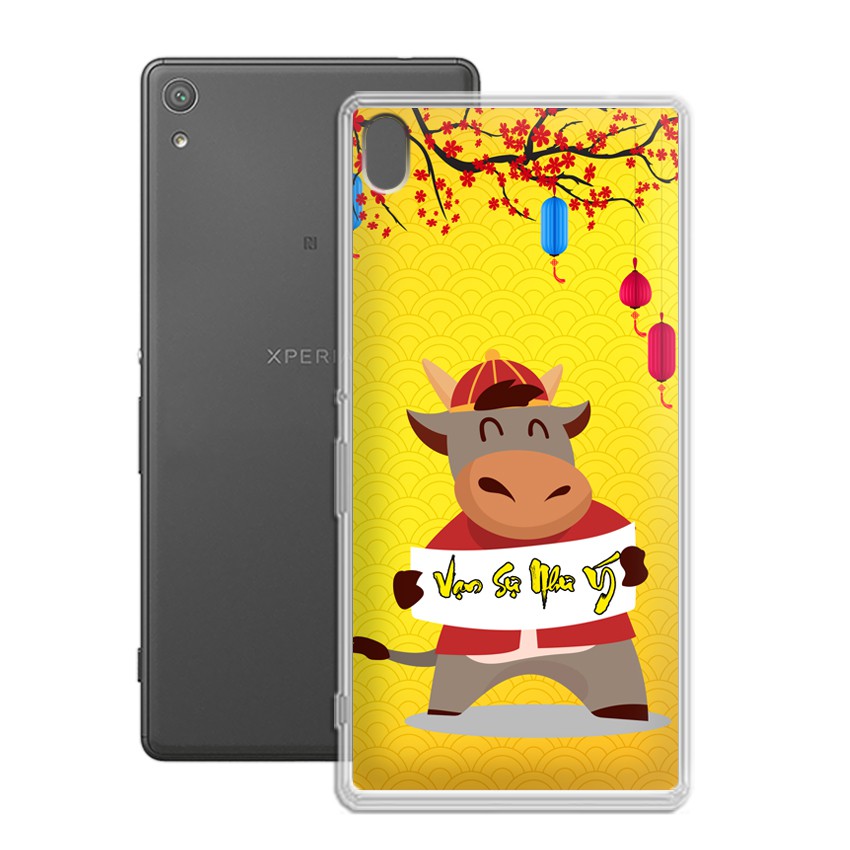 Ốp lưng Sony Xperia C6 / XA Ultra in họa tiết Chúc Mừng Năm Mới, tặng kèm bao lì xì - 01146 - Silicone Dẻo