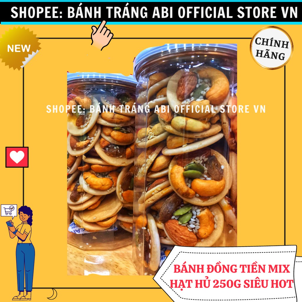 BÁNH QUY ĐỒNG TIỀN NGŨ SẮC MIX HẠT ĐÓNG LỌ HỦ 250G