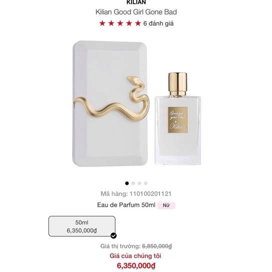 Mẫu thử nước hoa Good girl gone back 15 ml