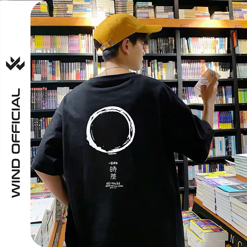 Áo thun tay lỡ WIND phông unisex form rộng thun cotton KAO thời trang nam nữ oversize | BigBuy360 - bigbuy360.vn