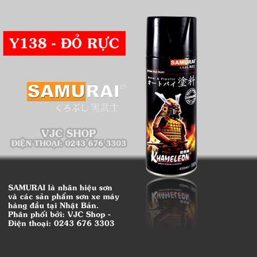 Chai sơn xịt sơn lót xe máy cao cấp SAMURAI