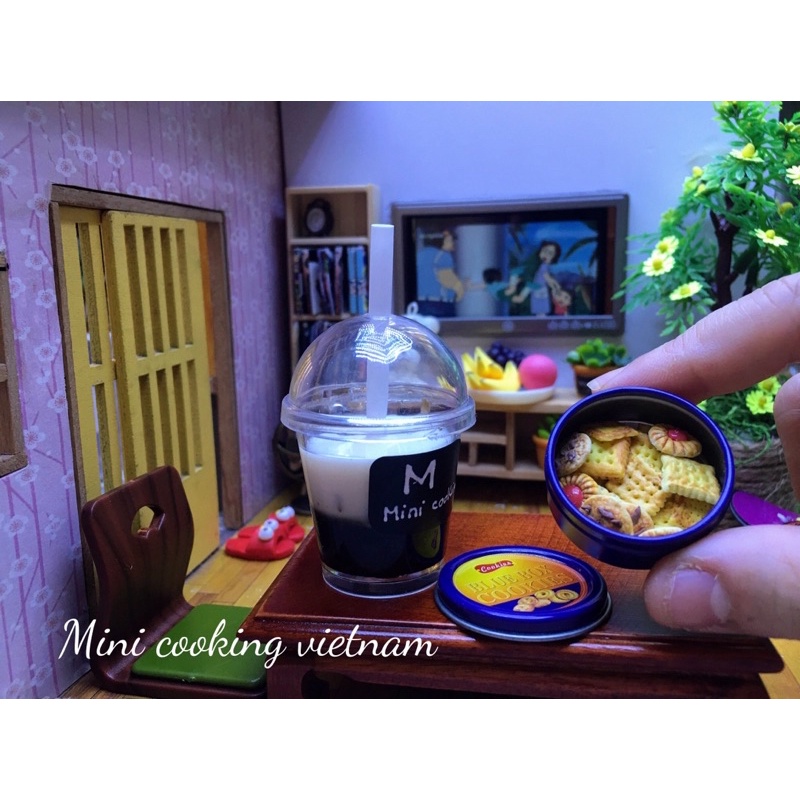 Mô hình 2 ly nhựa cho nhà búp bê / Mini cooking vietnam