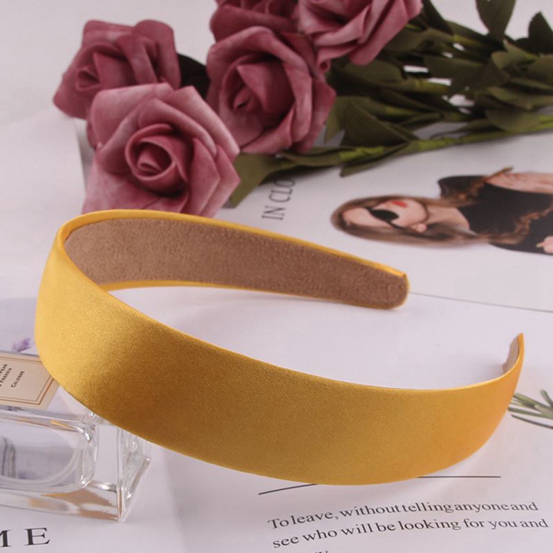 Cài tóc bản rộng 2.5cm chất liệu satin cho nữ