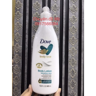 Date T7/2024_Dưỡng thể cho da khô Dove Cream Oil Sensitive Care Body Lotion 400ml của Mỹ