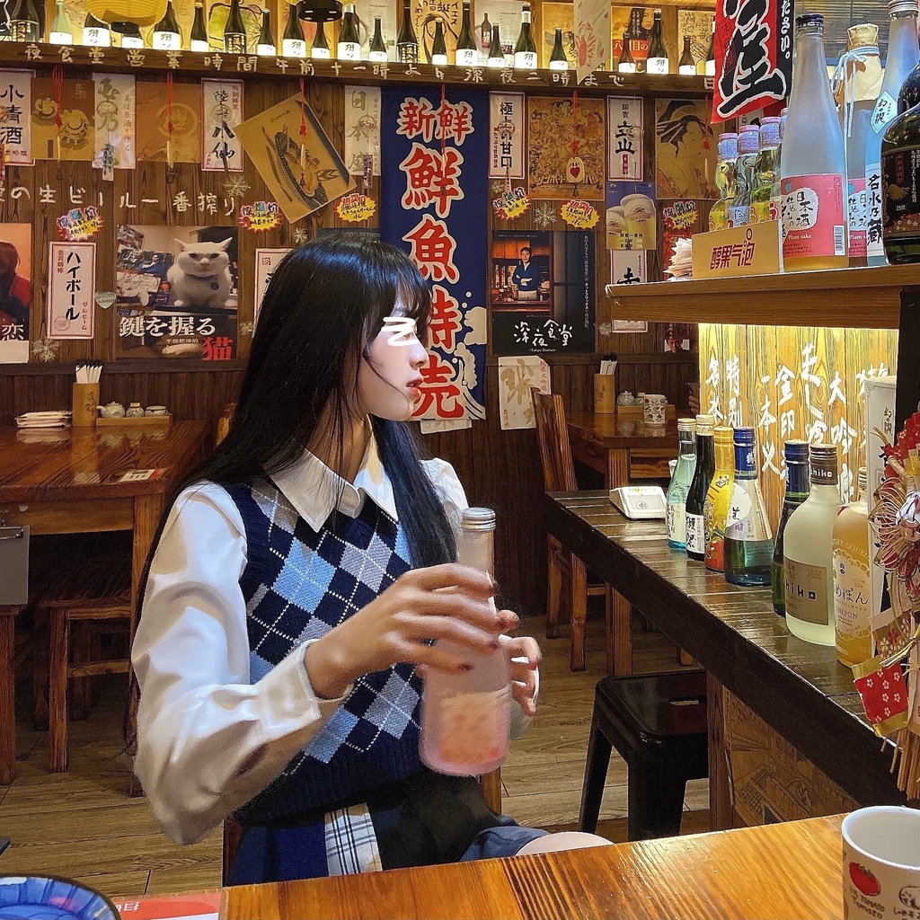 Áo khoác len ZHELIHANGFEI dáng ngắn không tay cổ chữ V họa tiết sọc caro thời trang cho nữ