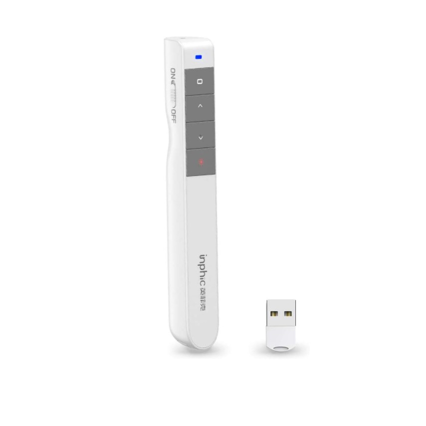 Bút trình chiếu thuyết trình không dây Inphic PL1 USB không dây 2.4GHz Điều khiển từ xa có kẹp tiện dụng