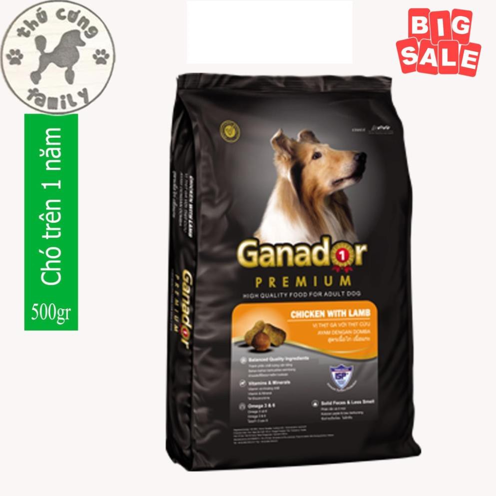 Combo 4 túi thức ăn hạt dành cho chó trưởng thành- Hiệu GANADOR