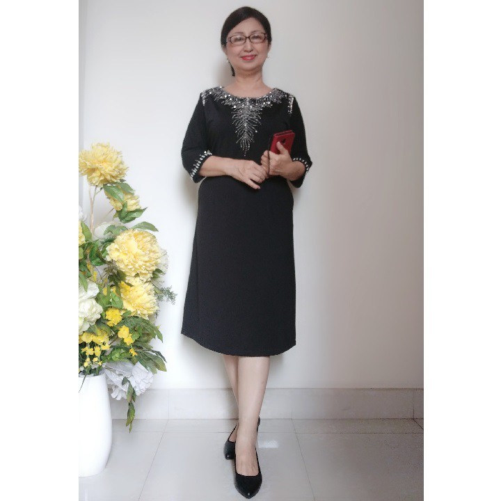 Váy Đầm Trung Niên Kết Đá Sang Trọng (45KG - 90KG) | BigBuy360 - bigbuy360.vn
