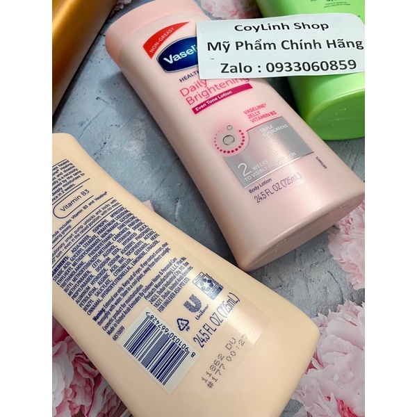 sữa lotion body VASELINE dưỡng thể trắng da 725ml - chính hãng