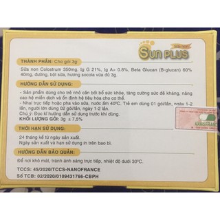 Combo men hữu cơ và sữa non Sunplus