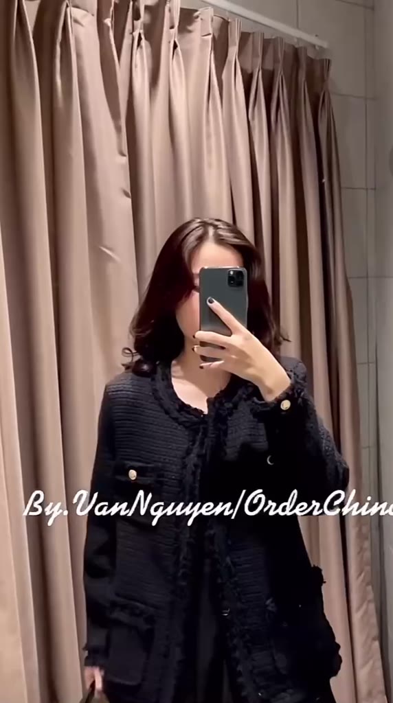 Áo Khoác dạ nữ Tweed quảng châu siêu cấp 2 màu đen - trắng  (HÀNG SẴN) | BigBuy360 - bigbuy360.vn