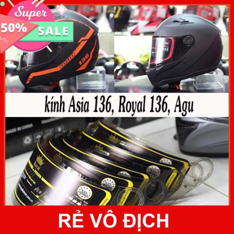 Kính thay thế cho nón M136 Royal - Asia Mt136 Agu Fullface