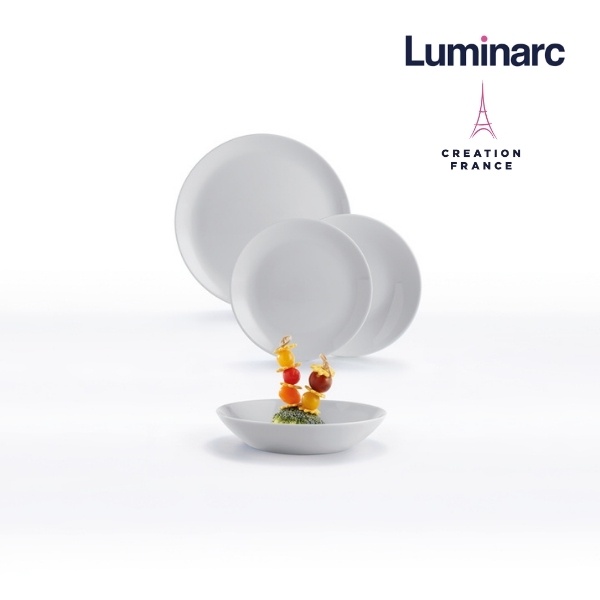 Bộ 6 Đĩa thuỷ tinh Luminarc Diwali Granit 19 - 25 - 27cm