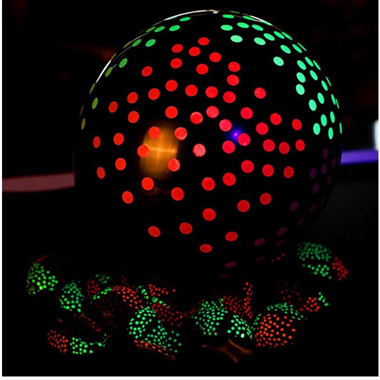 Bộ 10 bong bóng 12 inch trong suốt chấm bi trang trí tiệc