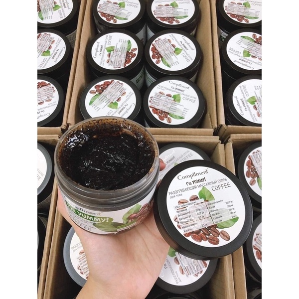 Tẩy tế bào chết body Compliment cafe và quế siêu Thơm 300g - hàng Nga
