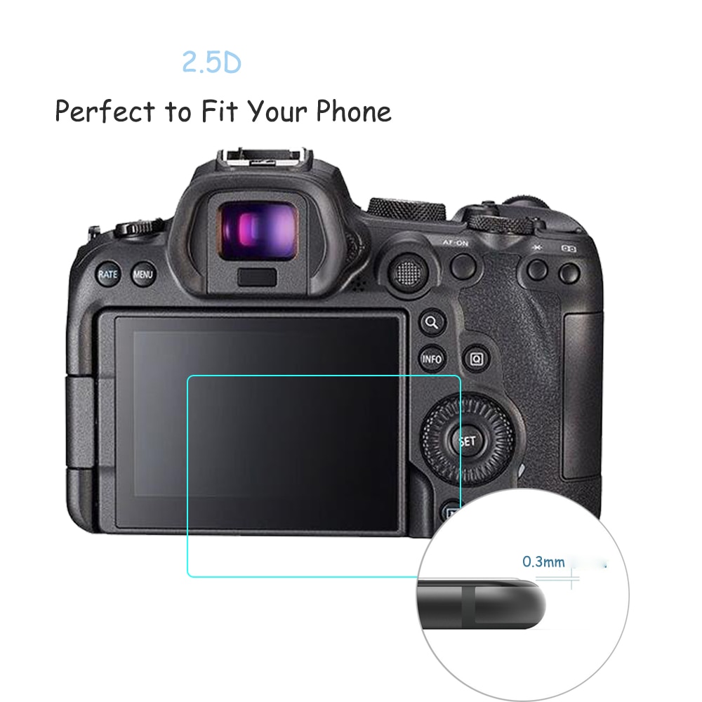 YIFILM Set 2 Kính Cường Lực Chống Trầy Màn Hình LCD 2.5D 9H Cho Máy Ảnh Kỹ Thuật Số Canon EOS R6 R5