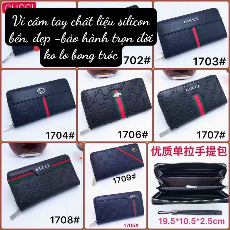 ví cầm tay nam phối họa tiết da mềm in chìm -CABOXIN tuyển sỉ toàn quốc