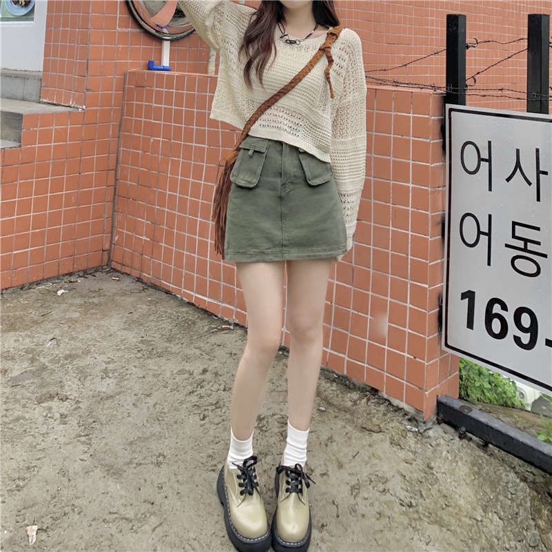 Áo len dệt kim lưới Quảng châu cao cấp dài tay cổ tròn hot tiktok douyin mới nhất 2022 phong cách hàn quốc Kozoda AL15