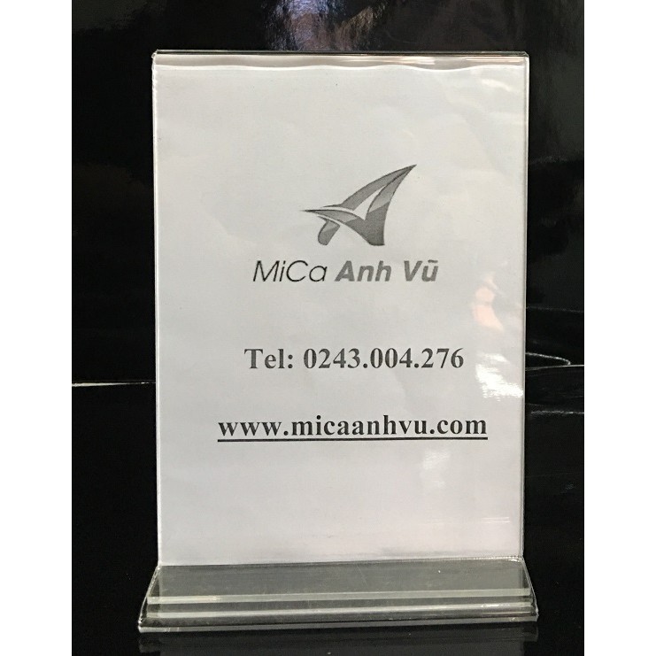 Kệ Menu mica A4 đế trong suốt đựng tờ rơi bảng thực đơn