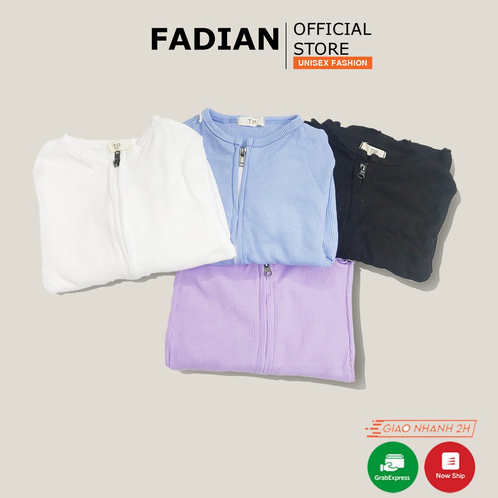 Áo Croptop dài tay dáng ôm body cổ tim chất thun gân len tăm có dây khoá kéo cao cấp phong cách Ulzzang Unisex nhiều màu