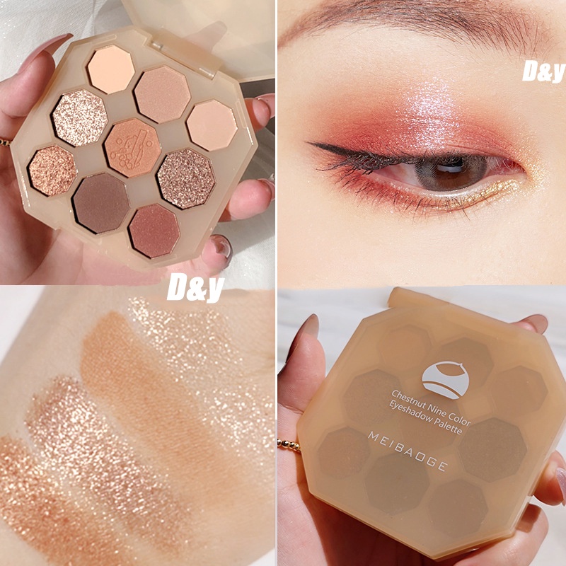 Bảng Phấn Mắt Meibaoge 9 Màu Sắc Tông Lì/Hiệu Ứng Ngọc Trai Lâu Trôi | BigBuy360 - bigbuy360.vn