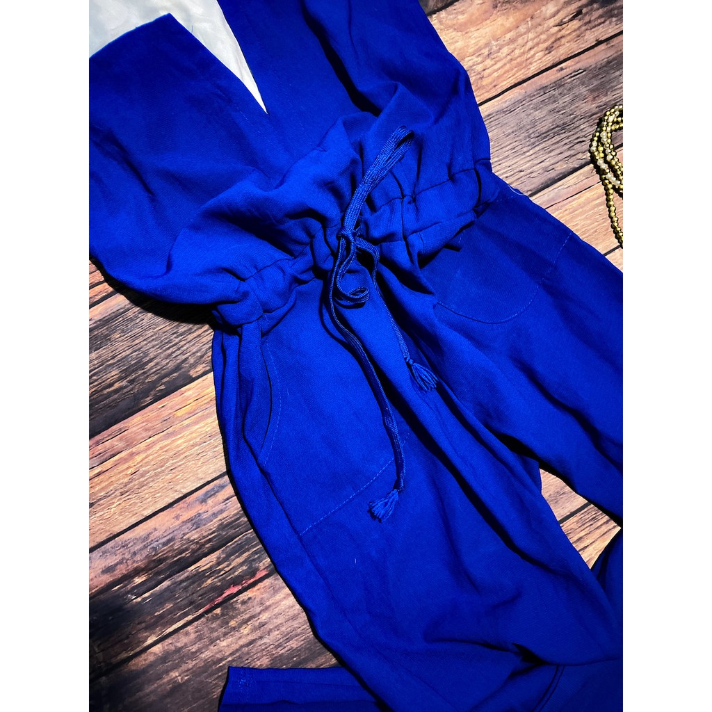 Jumpsuit Xanh trắng