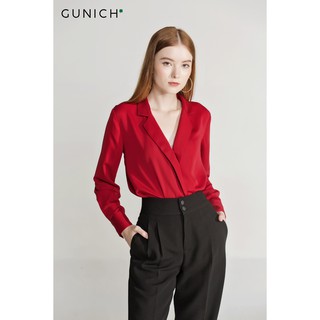 Áo danton đắp chéo đỏ đô nút kim loại Gunich