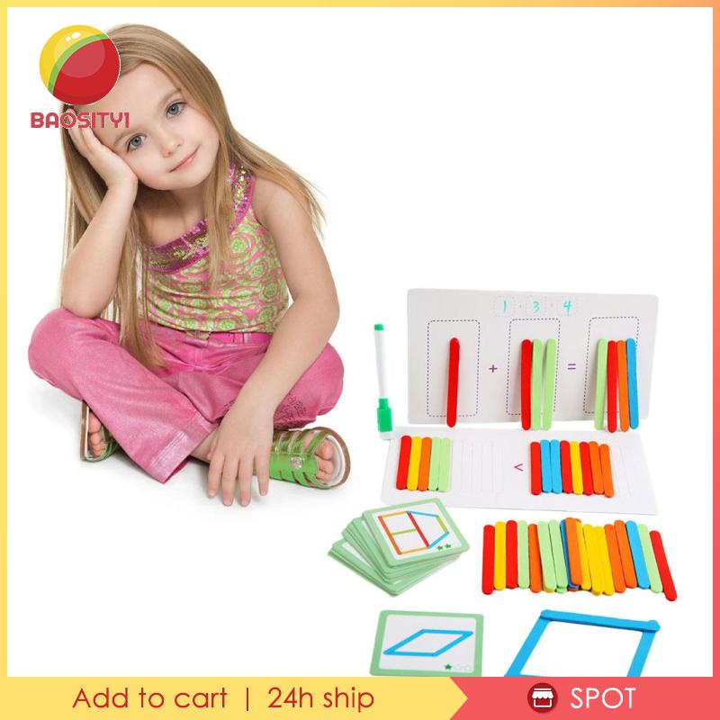 [Baosity1] Bộ Đồ Chơi Que Đếm Bằng Gỗ Nhận Biết Màu Sắc Dành Cho Trẻ Em