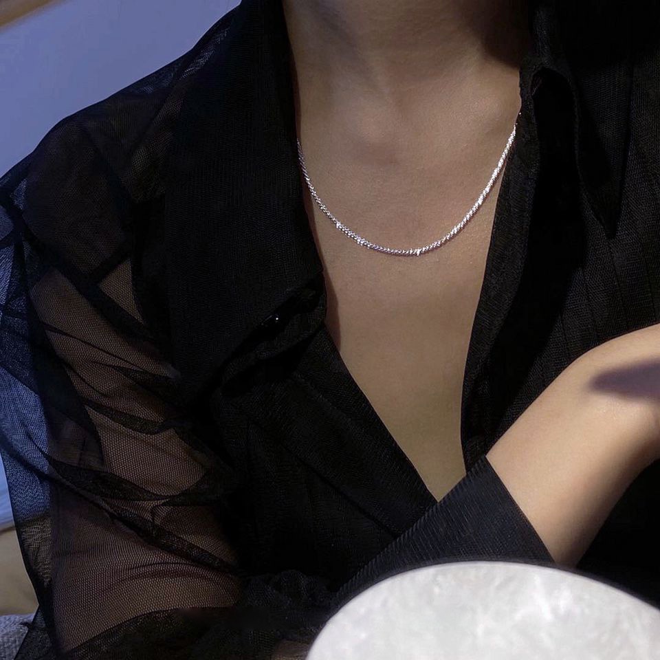 Vòng Cổ Choker Lấp Lánh Đơn Giản Cho Nữ