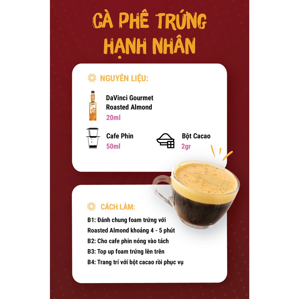 Siro hạnh nhân rang / Roasted Almond Syrup - DaVinci Gourmet