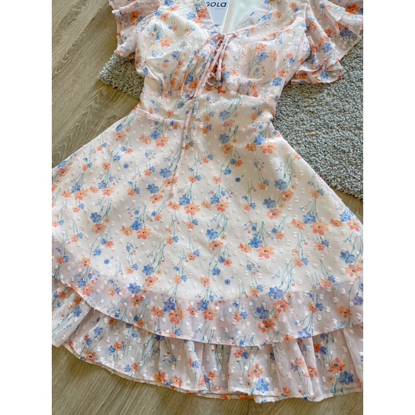 [Mã SKAMA06 giảm 8% tối đa 50K đơn 250K] Đầm EMILY - Tay cánh tiên thắt ngực | BigBuy360 - bigbuy360.vn