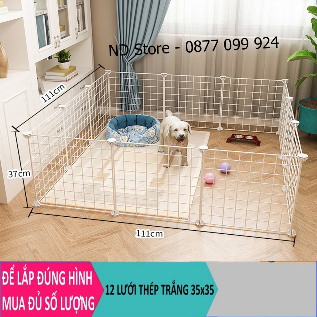 [TẶNG CHỐT] Lưới Sắt Quây Chuồng Chó, Mèo, Hamster, Thú Cưng, Thỏ, Lưới Sắt, Thép Nhiều Màu, Bán Lẻ Theo Tấm