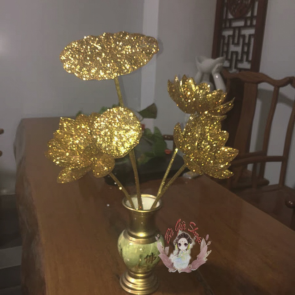 Hoa sen vàng hoa thờ cúng trang trí phật