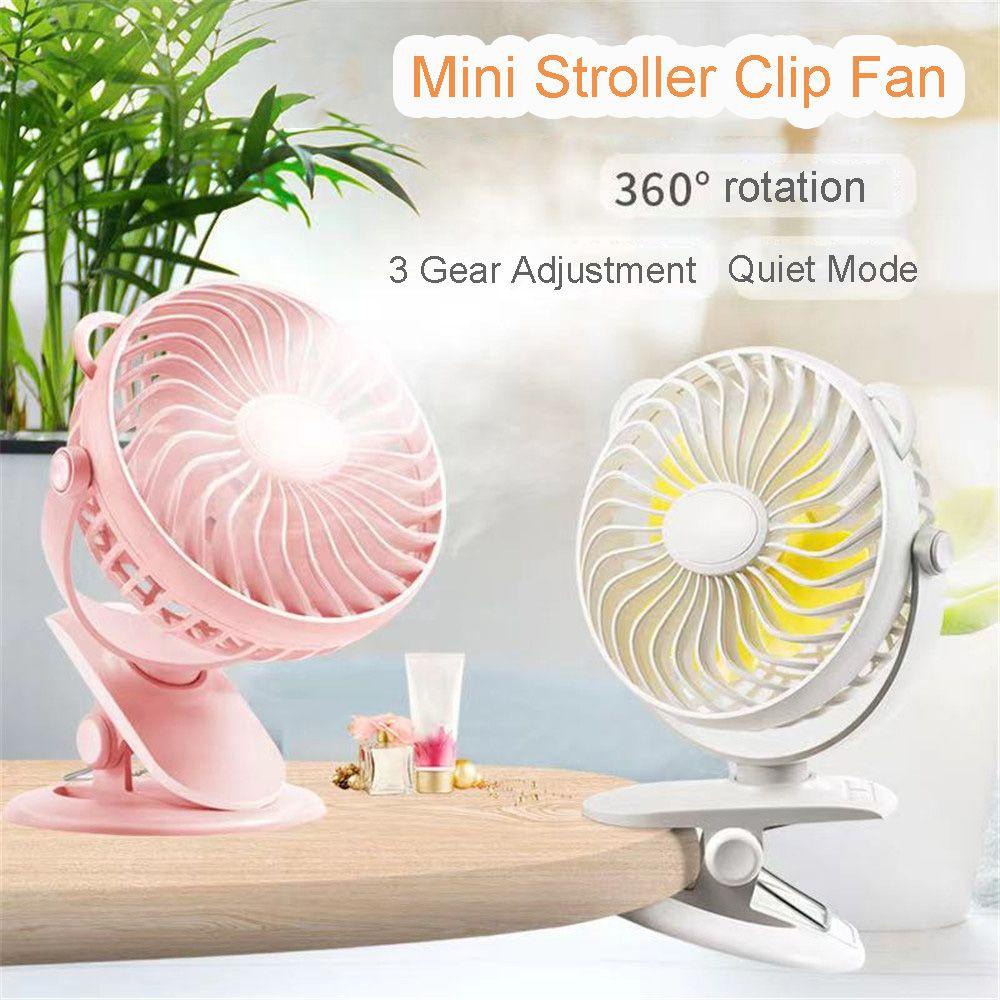 ESPO Quạt USB Gắn Xe Đẩy Em Bé Xoay 360 Độ Tiện Dụng° Quạt Cắm Trại Kẹp Bàn Điều Chỉnh Được