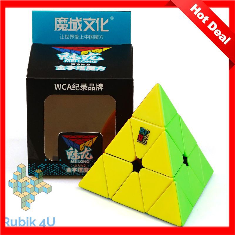 Rubik tam giác Stickerless không viền MoYu MFJS Meilong Pyraminx