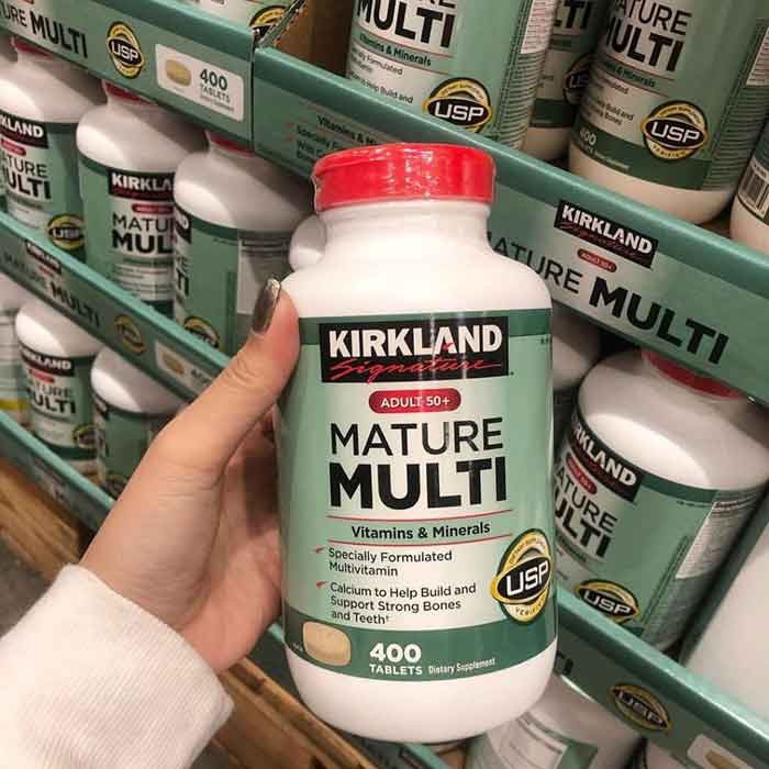 Vitamin tổng hợp Kirkland Mature Adults 50+ Multi 400 viên