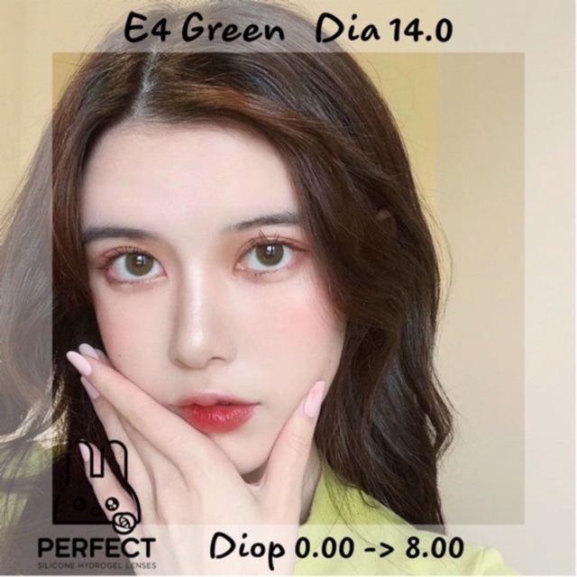 Link 2 (Giá 1 Chiếc) 14.0 (0.00->8.00) Lens E4 Green - Kính Áp Tròng