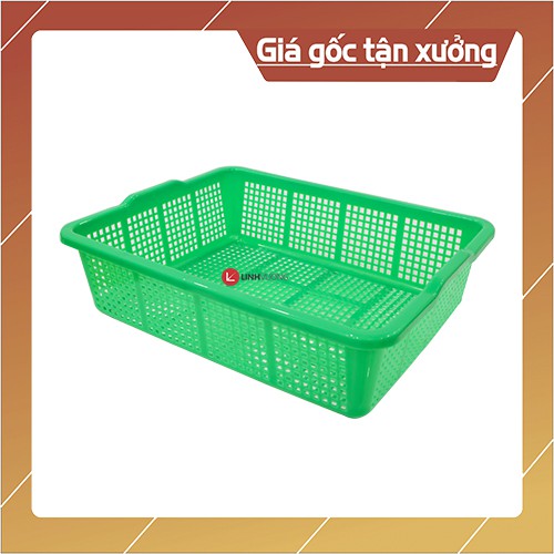 Rổ nhựa chữ nhật dài 48,5cm rộng 39cm cao 13cm có sẵn hàng số lượng lớn