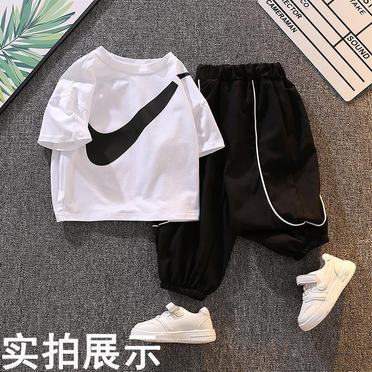 Áo Thun Hip Hop Tay Lửng Cổ Tròn Phong Cách Phương Tây Cho Bé 3-12 Tuổi