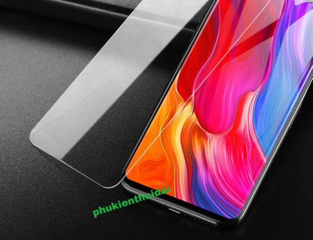 Cường lực Xiaomi Mix 3 trong suốt loại tốt 9H / 2.5D ( tặng keo mép giấy lấy bụi )