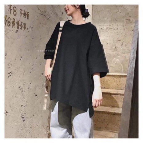 Áo thun trơn nam nữ tay lỡ xẻ vạt giá rẻ form rộng oversize kiểu hàn quốc unisex cao cấp DUKO FASHION AT28 | BigBuy360 - bigbuy360.vn