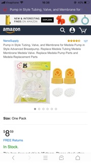 Van trắng máy hút sữa Medela
