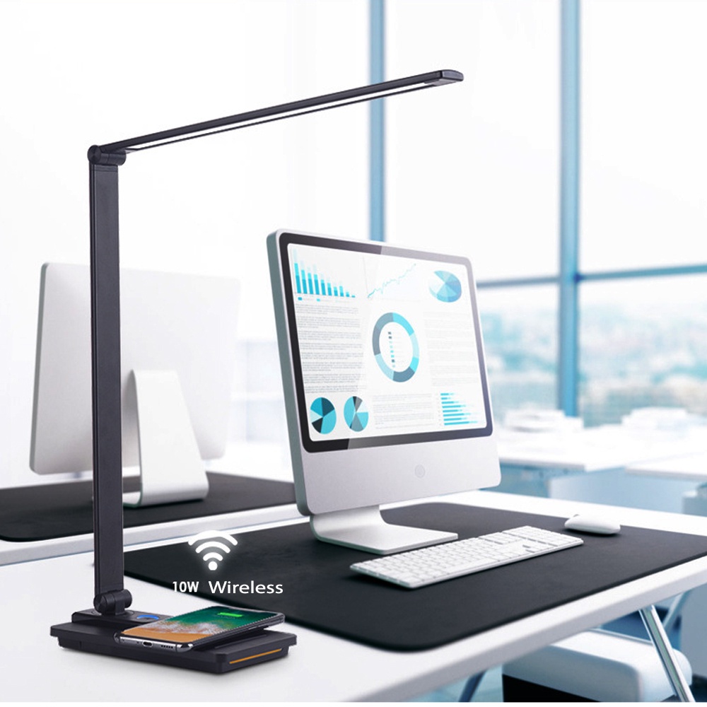 Đèn học Led cảm ứng TX23, Tích hợp sạc không dây 10W, Cảm ứng 5 chế độ ánh sáng