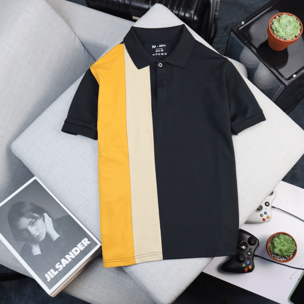 Áo Thun Nam Polo Cổ Trụ Thiết Kế Đơn Giản Phối Màu Sang Trọng Chất Cotton Mềm Co Giãn Tốt Đủ Size Mặc Đẹp NEW UNISEX