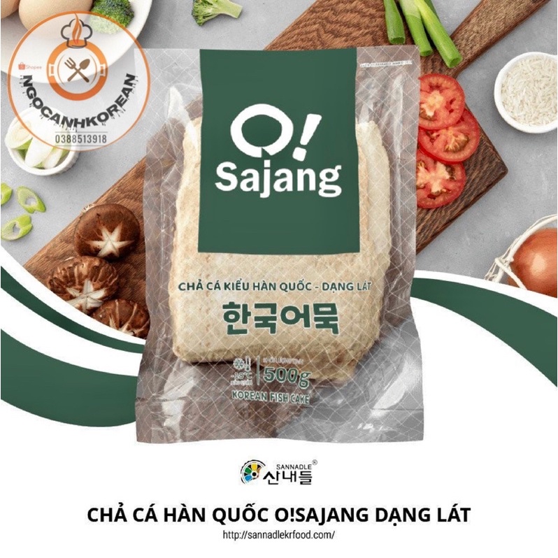 HOT Chả cá lát dẹt O Sajang Hàn Quốc 500g