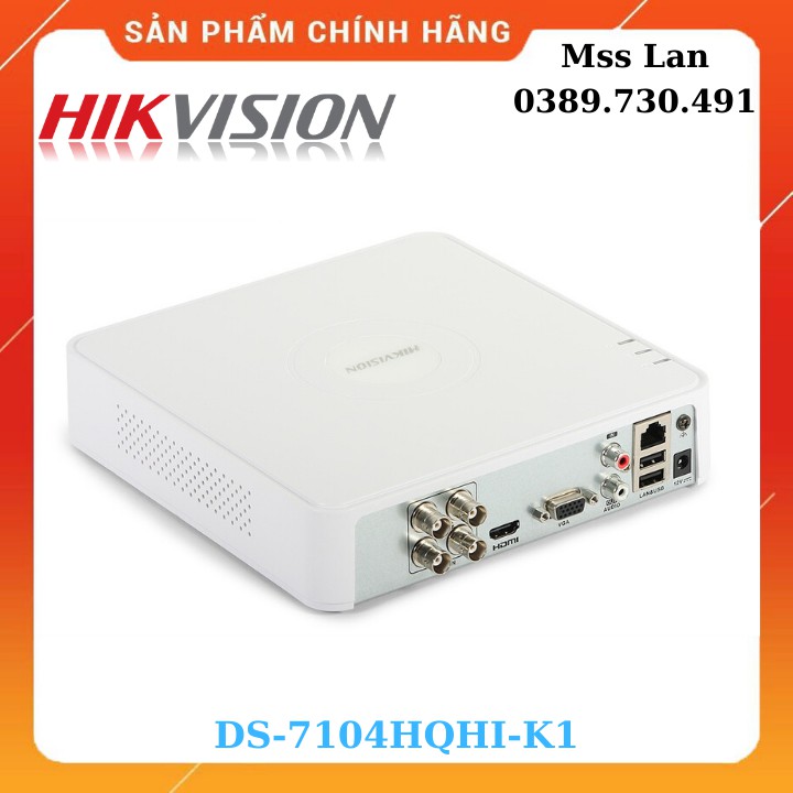 Đầu Ghi Hình 4 Kênh HikVision Turbo 4.0 3.0MegaPixel DS-7104HQHI-K1 (vỏ nhựa)