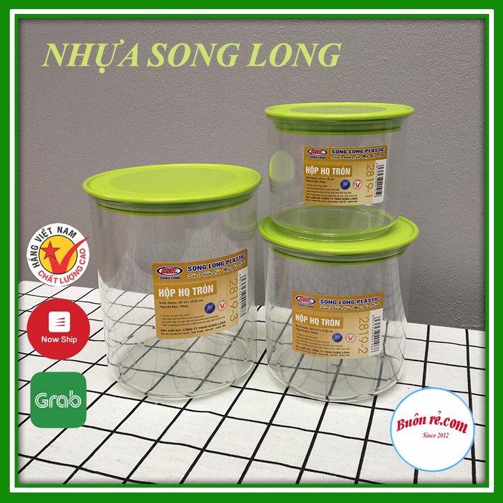 Bộ 3 hộp tròn Hàn Quốc đựng thực phẩm Song Long 2819 cao cấp tiện lợi -Buôn rẻ 01013